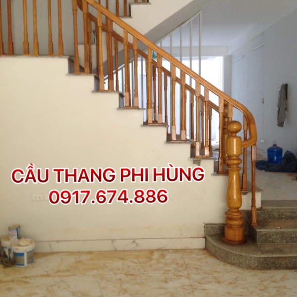 100 Mẫu cầu thang gỗ đẹp cho nhà ống