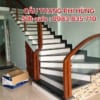Cầu thang kính gỗ đẹp lan can kính gỗ đẹp Hà Nội
