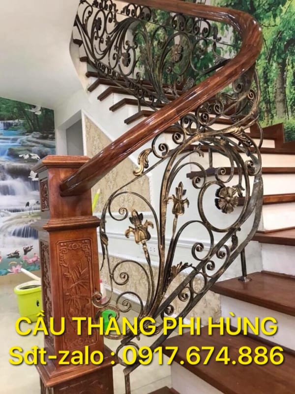 Cầu thang sắt nghệ thuật tại Hà Nội. Báo giá cầu thang sắt nghệ thuật