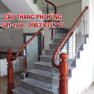 Cầu thang kính tay vịn gỗ, cầu thang kính gỗ đẹp ở Hà Nội Cầu thang kính tay vịn gỗ, cầu thang kính gỗ đẹp ở Hà Nội