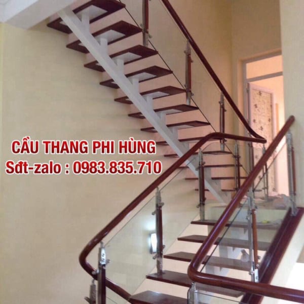 Cầu thang xương cá, báo giá cầu thang xương cá tại Hà Nội