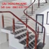 Cầu thang inox, cầu thang inox đẹp tay vịn gỗ Cầu thang inox, cầu thang inox đẹp tay vịn gỗ