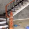 Cầu thang gỗ sắt đẹp , cầu thang sắt nghệ thuật