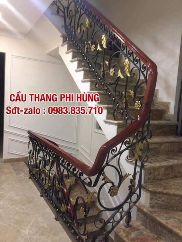 Cầu thang sắt gỗ Hà Nội. Cầu thang sắt nghệ thuật