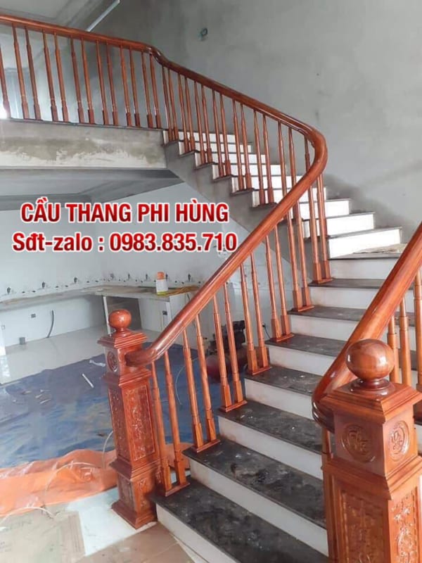 Cầu thang gỗ, báo giá cầu thang gỗ tại Hà Nội