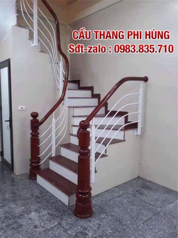 Cầu thang sắt, cầu thang gỗ sắt, cầu thang gỗ sắt đẹp