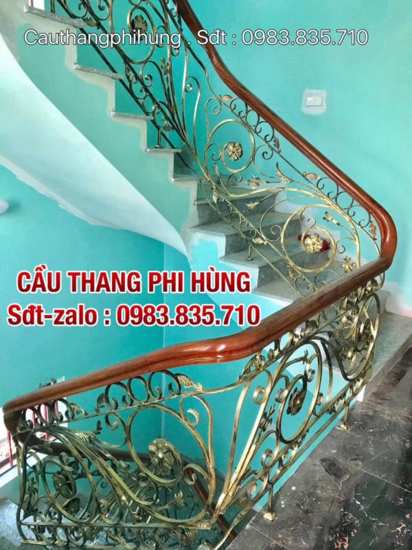 Cầu thang sắt nghệ thuật, lan can sắt nghệ thuật. Báo giá cầu thang lan can can sắt nghệ thuật tại Hà Nội