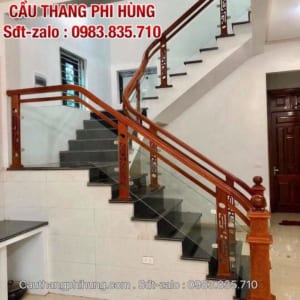Cầu thang lan can kính tại Hà Nội, Cầu thang kính gỗ đẹp Cầu thang lan can kính tại Hà Nội, Cầu thang kính gỗ đẹp