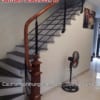 Cầu thang sắt tay vịn gỗ, Cầu thang lan can sắt đẹp tại Hà Nội Cầu thang sắt tay vịn gỗ, Cầu thang lan can sắt đẹp tại Hà Nội