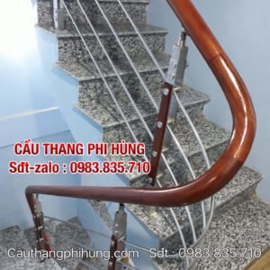 Cầu thang inox đẹp tay vịn gỗ, Cầu thang inox tại Hà Nội Cầu thang inox đẹp tay vịn gỗ, Cầu thang inox tại Hà Nội