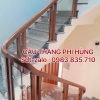 Cầu thang kính, Cầu thang kính đẹp tay vịn gỗ, Cầu thang lan can kính cường lực tại Hà Nội