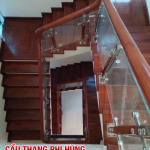 Cầu thang gỗ kính, Cầu thang kính cường lực đẹp nhất Cầu thang gỗ kính, Cầu thang kính cường lực đẹp nhất