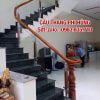 Lan can cầu thang kính tay vịn gỗ, Lan can cầu thang kính đẹp hiện đại Lan can cầu thang kính tay vịn gỗ, Lan can cầu thang kính đẹp hiện đại