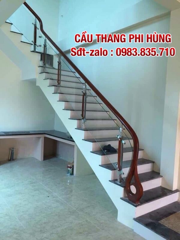 Các mẫu cầu thang kính đẹp tại Hà Nội, Báo giá cầu thang lan can kính