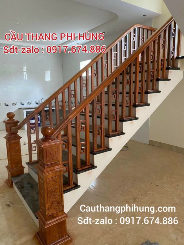 Cầu Thang Gỗ Đẹp Hà Nội . Mẫu Cầu Thang Con Tiện Gỗ