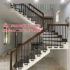 Cầu Thang Lan Can Sắt Đẹp Tay Vịn Gỗ. Mẫu Cầu Thang Sắt Nghệ Thuật Đẹp