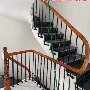 Cầu Thang Lan Can Sắt Tay Vịn Gỗ. Mẫu Cầu Thang Gỗ Sắt Đẹp Cầu Thang Lan Can Sắt Tay Vịn Gỗ. Mẫu Cầu Thang Gỗ Sắt Đẹp