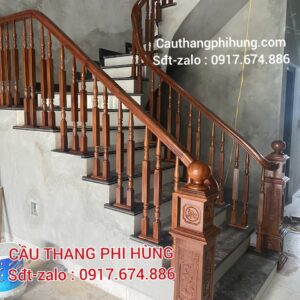 Cầu Thang Gỗ Lim Nam Phi Đẹp . Mẫu Cầu Thang Gỗ Tại Hà Nội