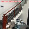 Cầu Thang Inox Tay Vịn Gỗ . Lan Can Cầu Thang Gỗ Inox Đẹp